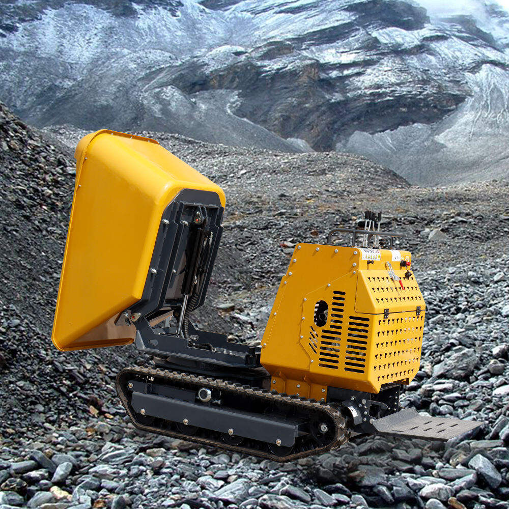 1200kg HT1200 Gasoline Motor Powered Rotation Hopper Mini Dumper