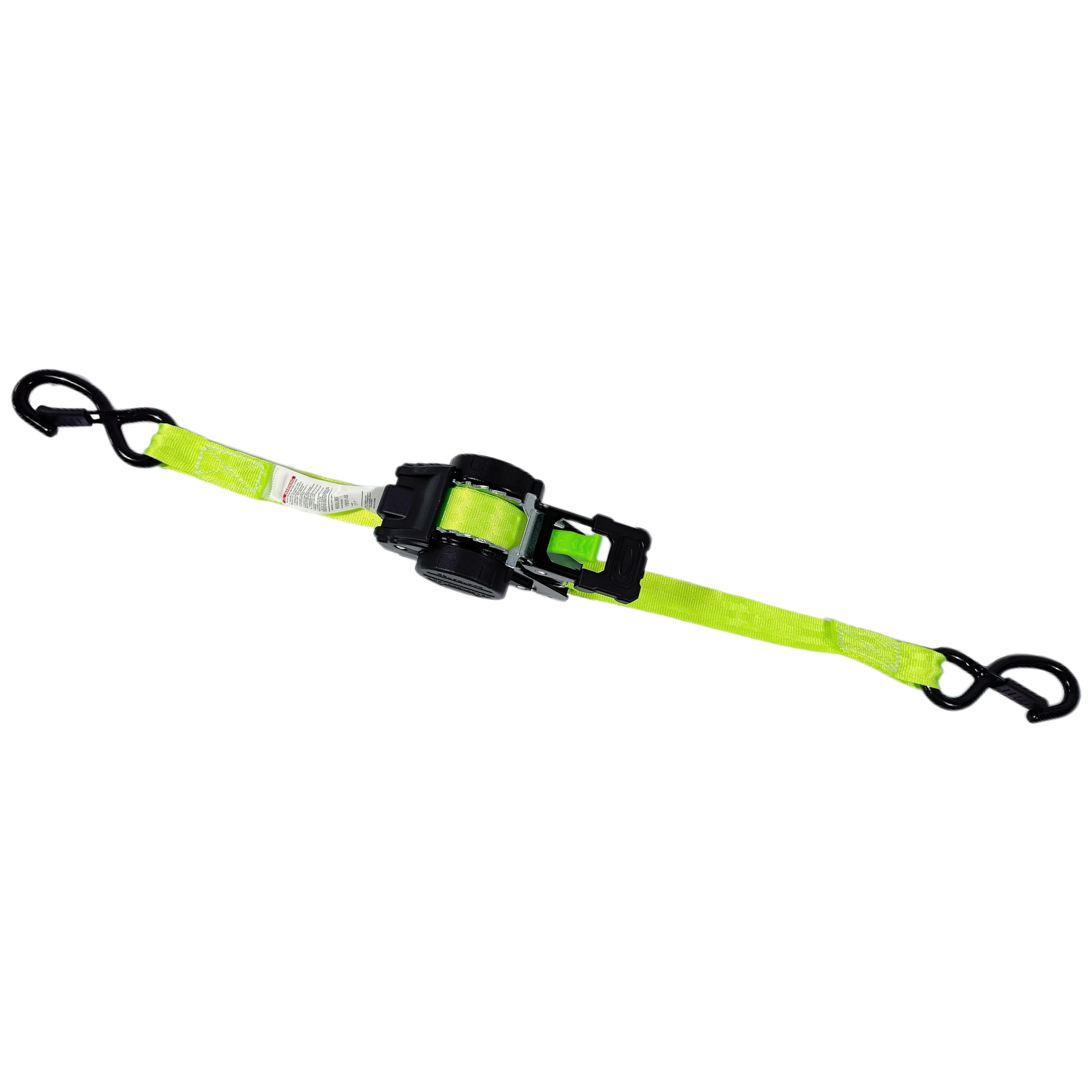 1'' Retractable Ratchet Tie Downs for Cargo Control