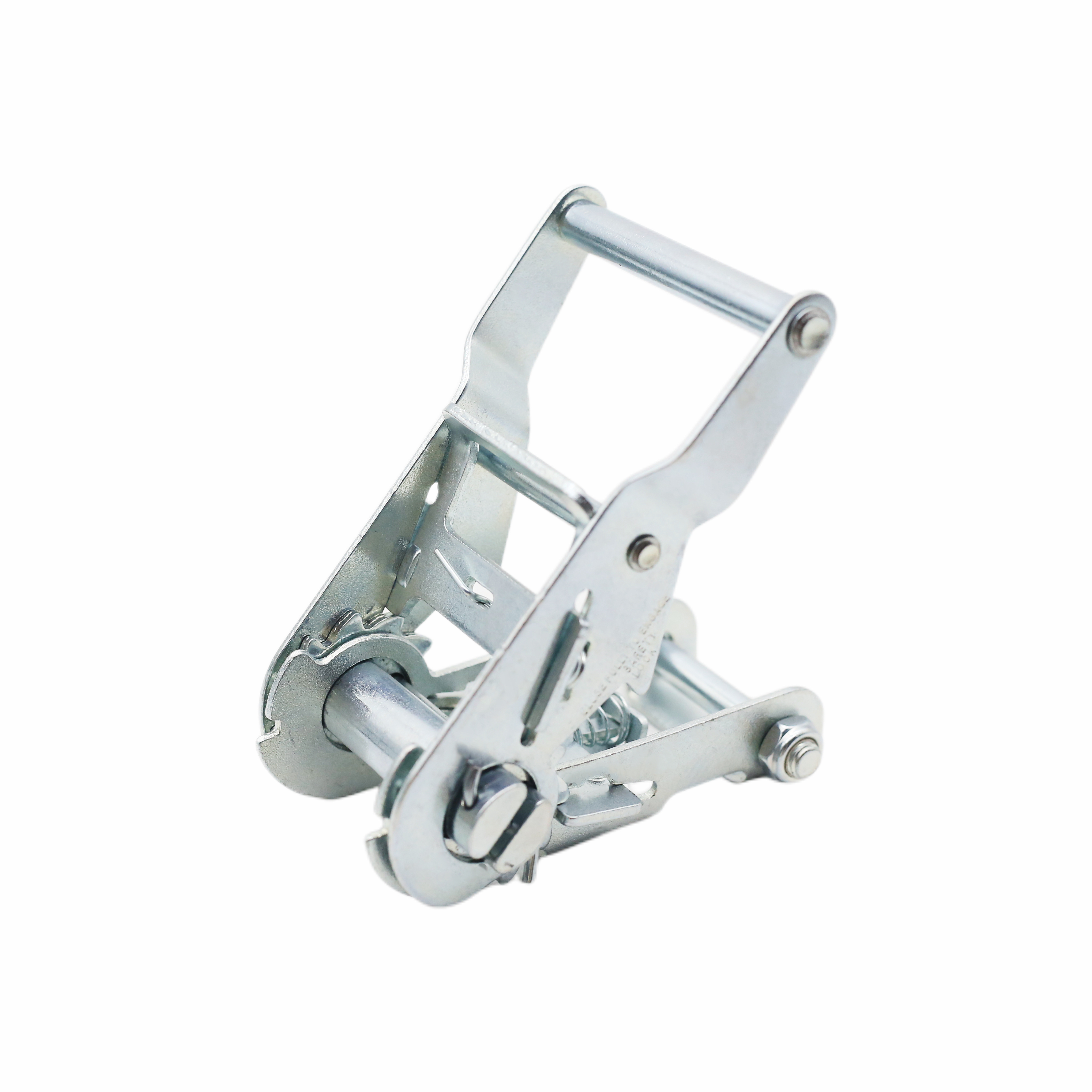 1-1/16'' White Zinc Ratchet Buckle