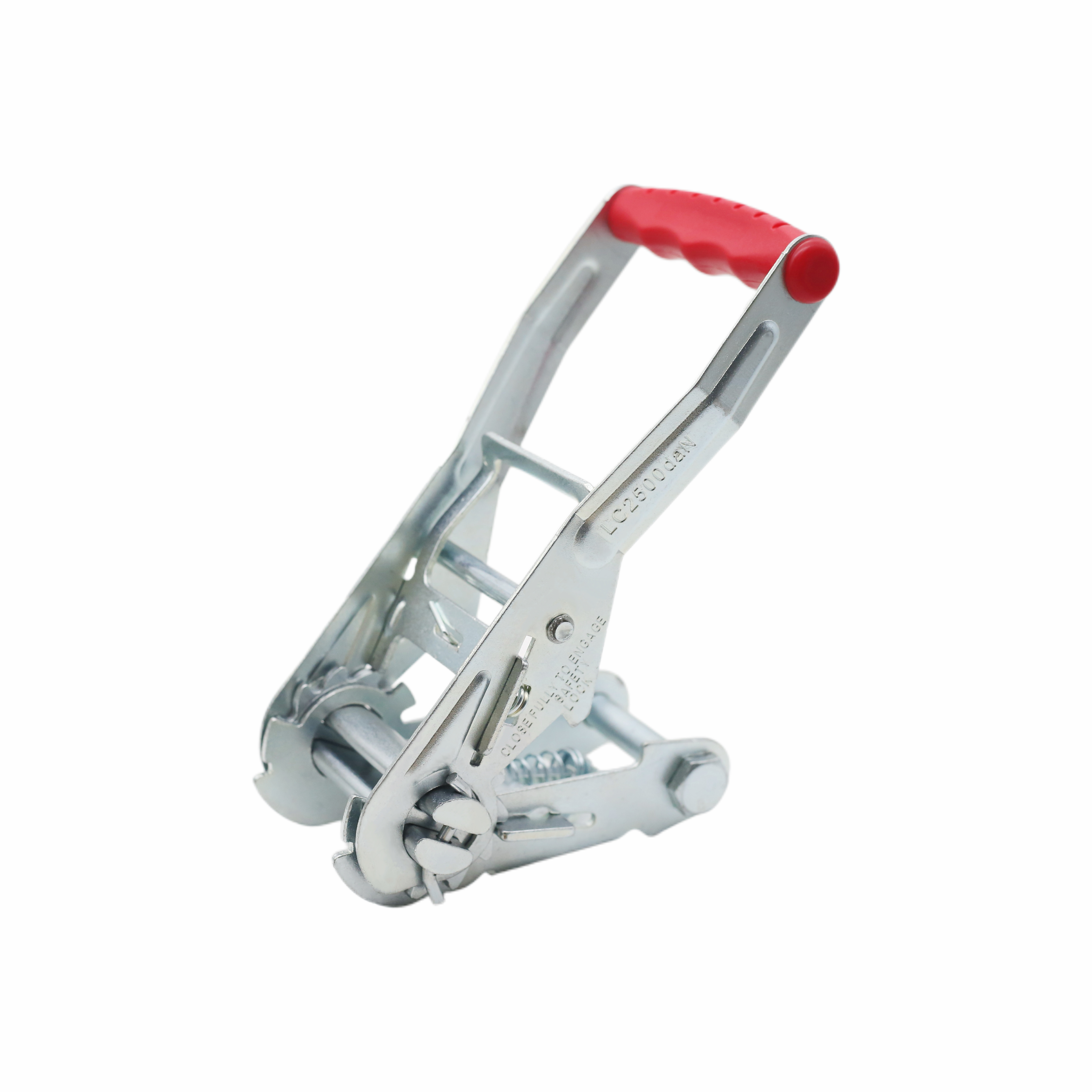 2'' 5T Ratceht Buckle Red Rubber Finger Handle 