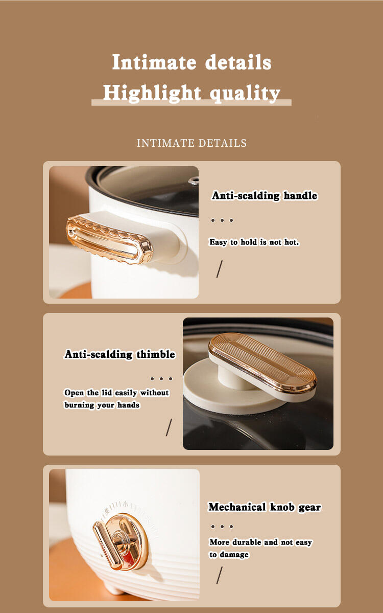 great bear large 20 28cm fast heating electric skillet multipurpose non stick electric cooking pot for home-1