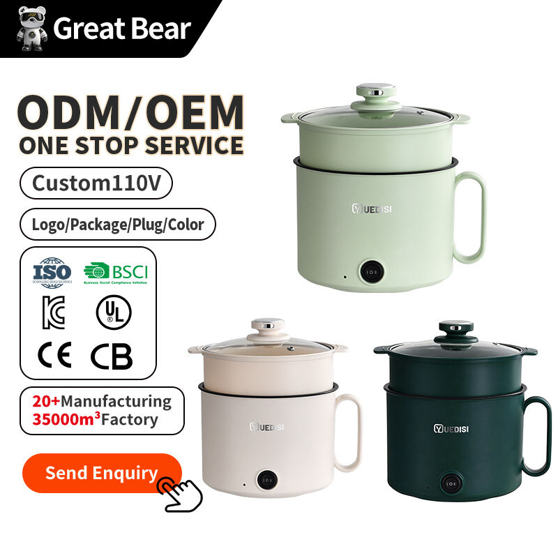 مقلاة كهربائية ساخنة من علامة غريت بير الرائجة، تسخين سريع، قدر طهي كهربائي غير لاصق، قدر طهي كهربائي متعدد الوظائف