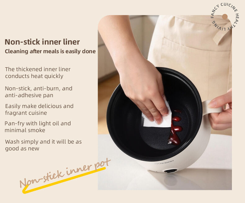 Great Bear Hot Selling Electric Pan Cooker Fast Heating Non-stick Electric Cooking Pot Multi Functional Electric Cook Pot6