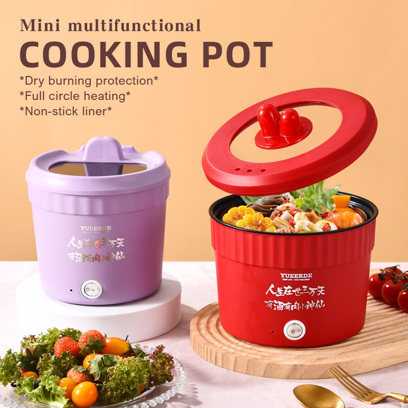 How does the non-stick coating perform in a multifunction mini electric hot pot for long-term use?