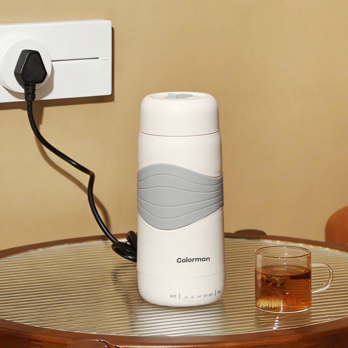 Great Bear Travel 500ML Hot Water Boiler Car Home 304 Stainless Steel Electric Heating Insulation Stew Electric Kettle