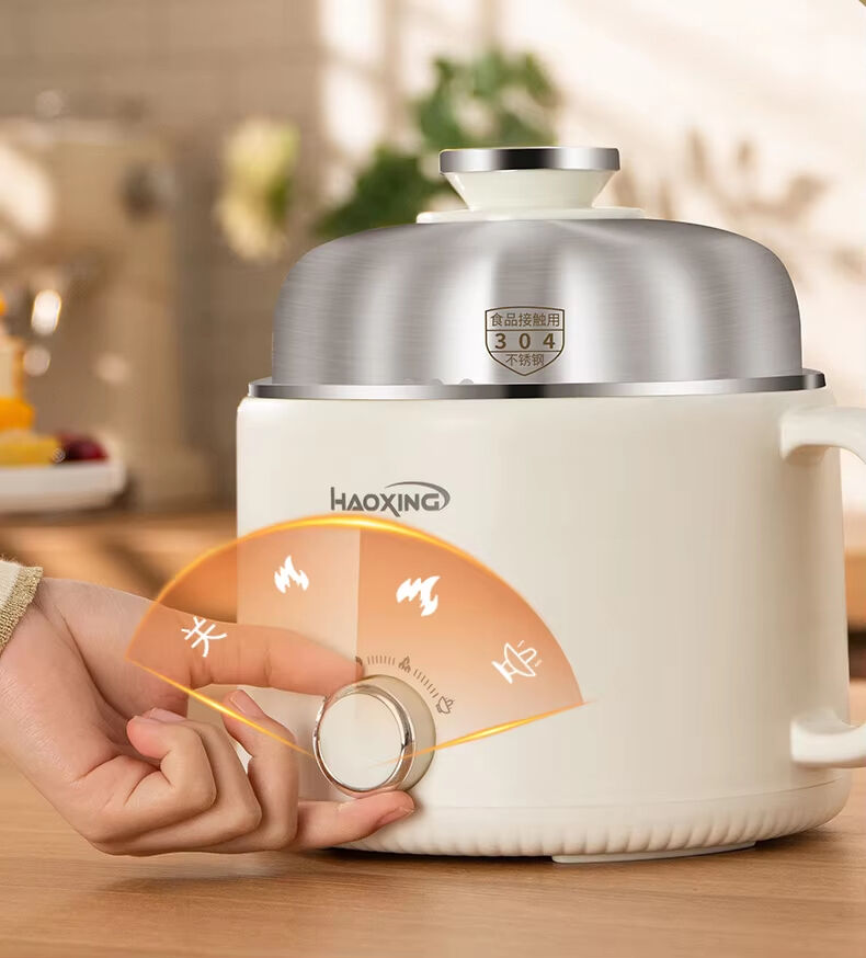 great bear 304 stainless steel mini electric cooking pot personal size 18l for food instant noodles travel portable-5