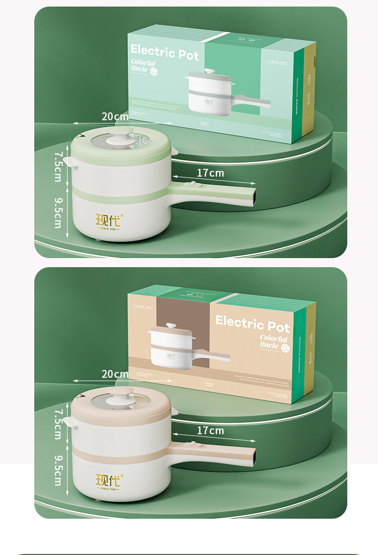 Electric cooking pot with long handle