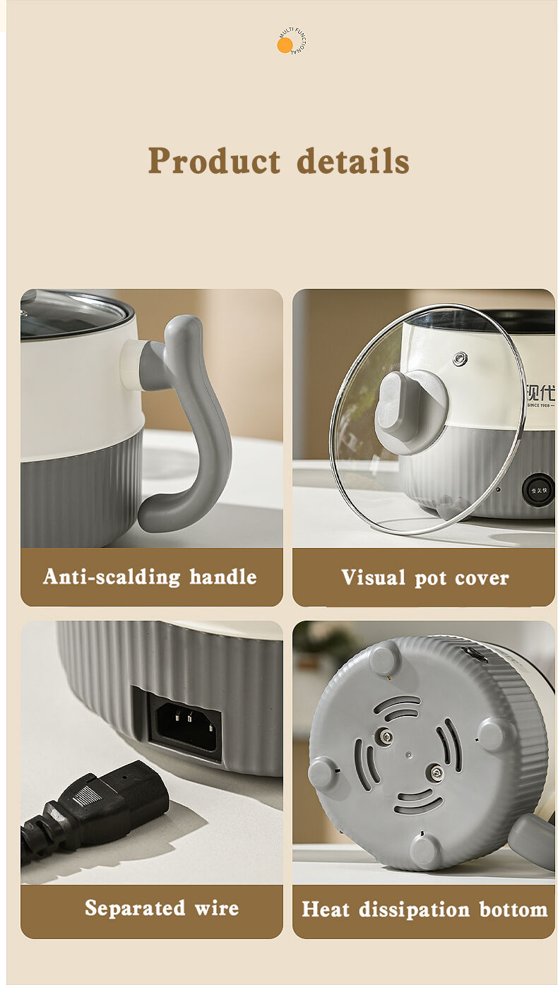 Modern Striped Electric Cooking Pot