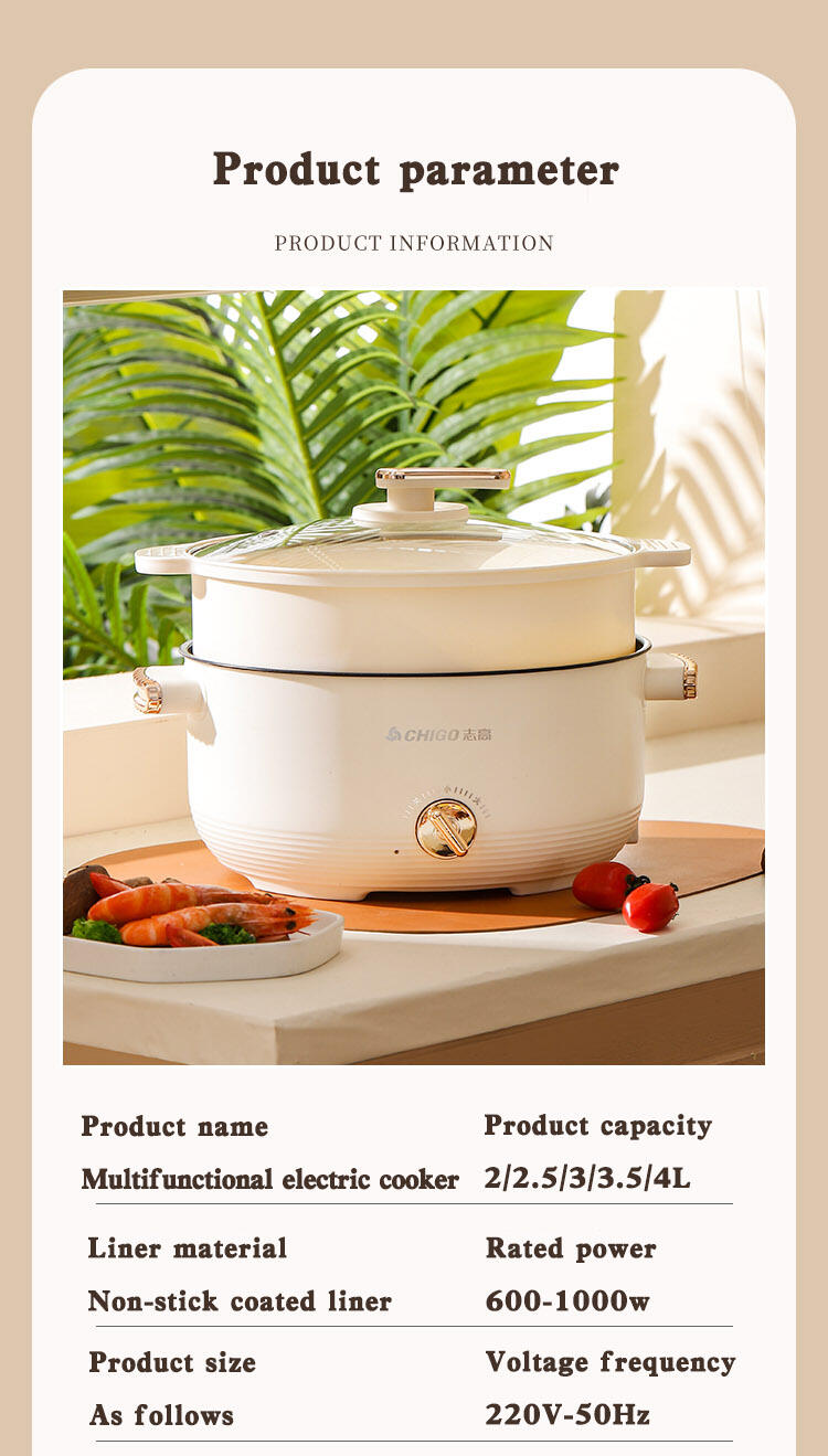 great bear large 20 28cm fast heating electric skillet multipurpose non stick electric cooking pot for home-3