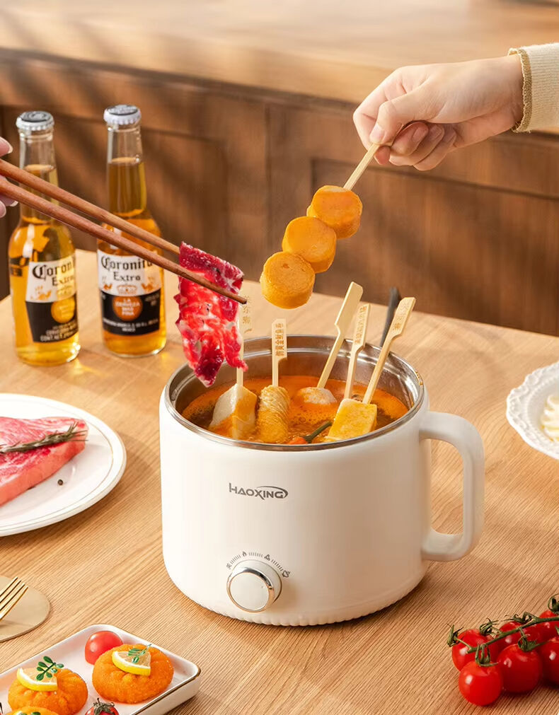 great bear 304 stainless steel mini electric cooking pot personal size 18l for food instant noodles travel portable-4