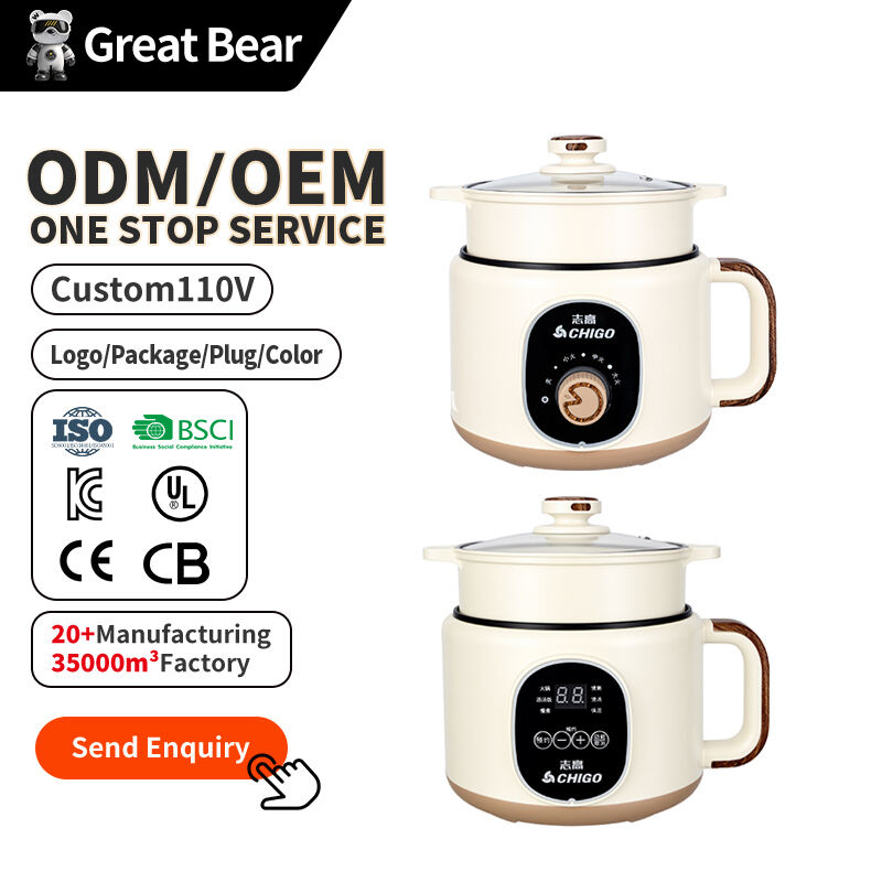 مقلاة كهربائية متعددة الاستخدامات من جريت بير، الأفضل مبيعًا، سعة ١.٥ لتر وقوة ٦٠٠ واط، مع مقابض خشبية