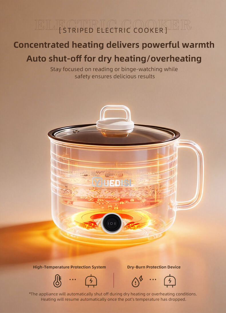 great bear hot sale 18l non stick portable multifunctional easy operation 600w mini electric cooking pot with glass lid-4