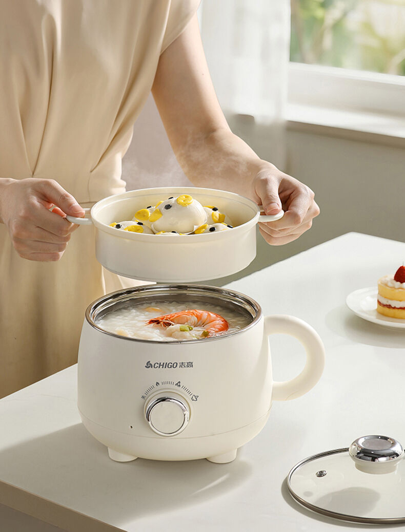 great bear high quality 600w electric cooking pot fast cooking18l non stick mini electric hotpot cooking pot-5