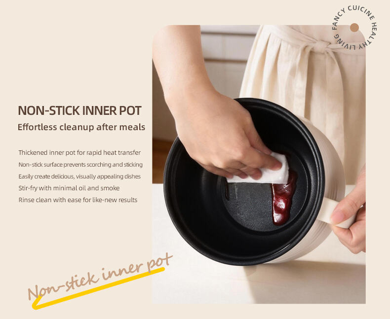 great bear hot sale 18l non stick portable multifunctional easy operation 600w mini electric cooking pot with glass lid-3