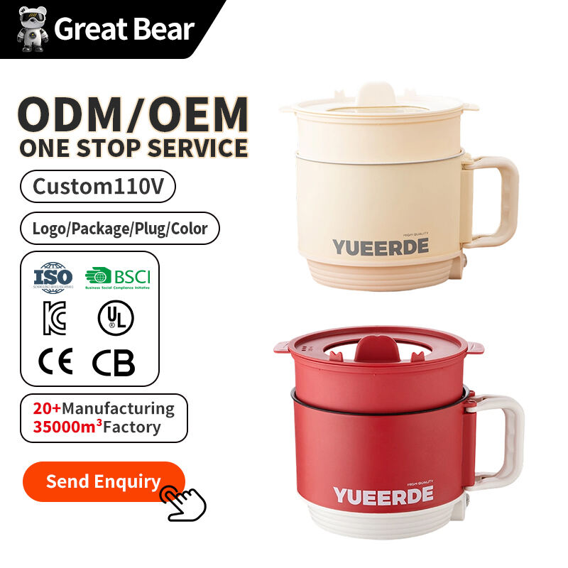 Electric cooking pot with foldable handle