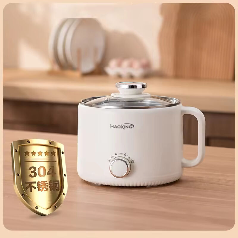 Great Bear 304 Stainless Steel Mini Electric Cooking Pot Personal Size 1.8L for Food Instant Noodles Travel Portable