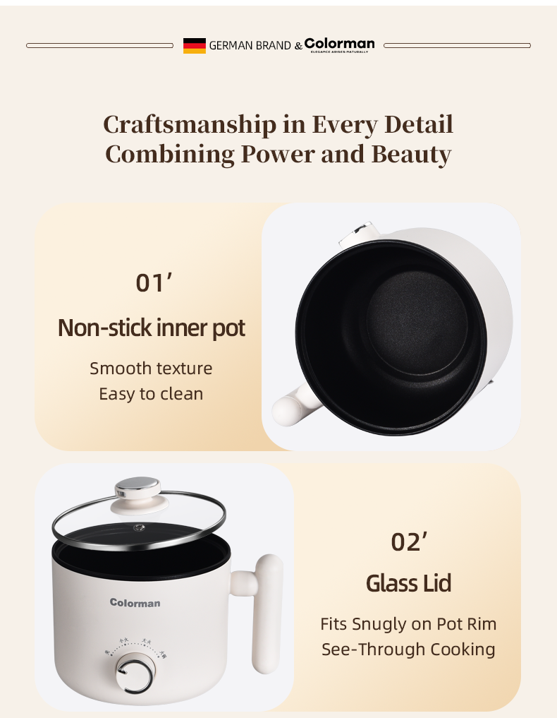 great bear 15l 600w intelligent electric cooking pot titanium non stick coating commercial nonstick electric skillet-4