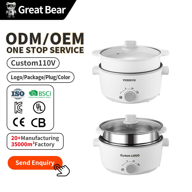 Electric cooking pot with glass lid