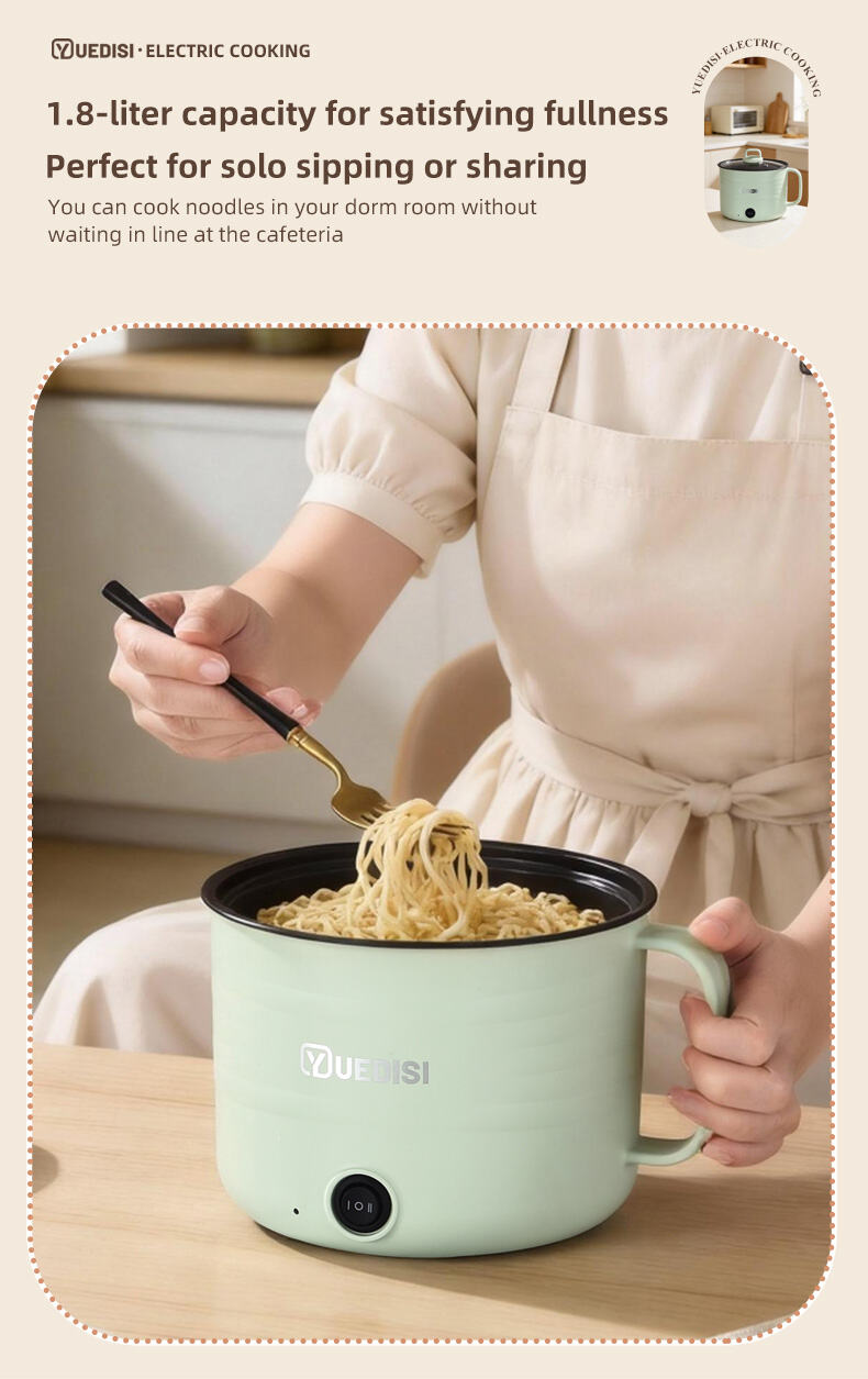 great bear hot sale 18l non stick portable multifunctional easy operation 600w mini electric cooking pot with glass lid-1