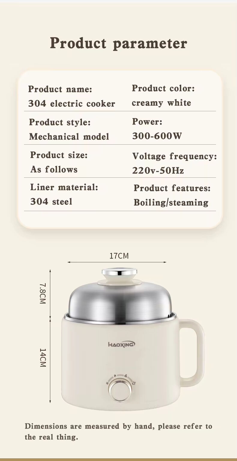 great bear 304 stainless steel mini electric cooking pot personal size 18l for food instant noodles travel portable-1
