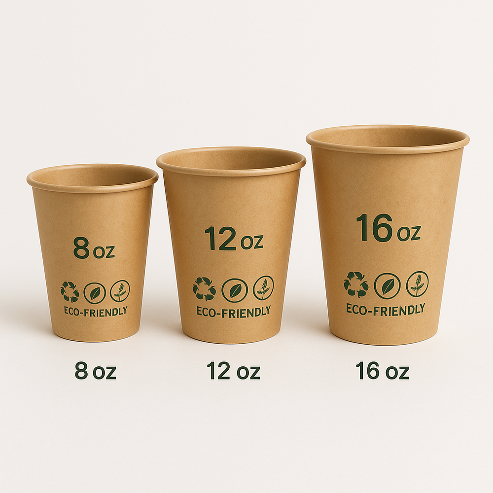 Eco-friendly Kraft Paper for 8oz/12oz/16oz Cups