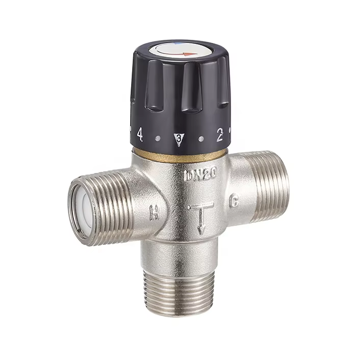 3 ways brass thermostatic mixing valve for solar hot water with constant temperature bj45004-1