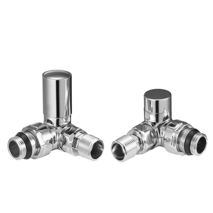 Brass Forged Chrome Corner Heating Radiator Valves for Heated Towel Rails BJ21009
