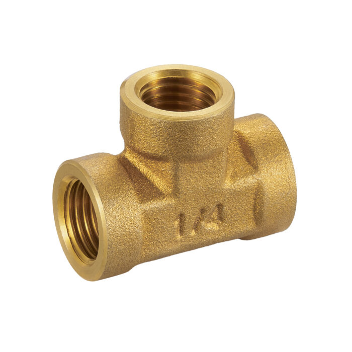 High Quality Factory Supplied Brass Forged 3 Ways Tee Fittings For Fire Fighting BJ55013