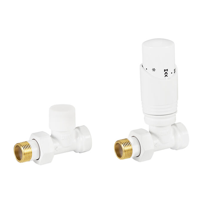 Luxury Straight TRV Thermostatic Radiator Valve for Floor Heating System Radiators BJ12001