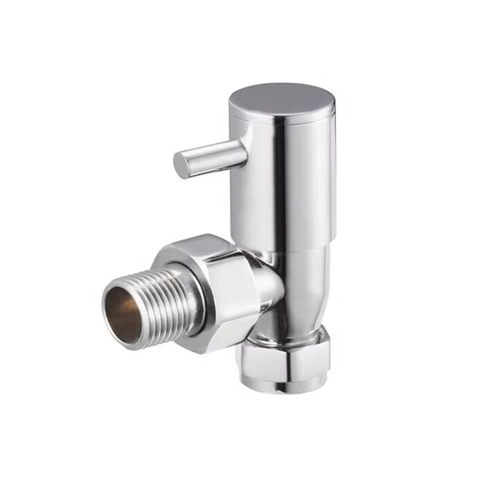 Bathroom Brass Chrome Angled Manual Radiator Valve Lockshield BJ21008-J