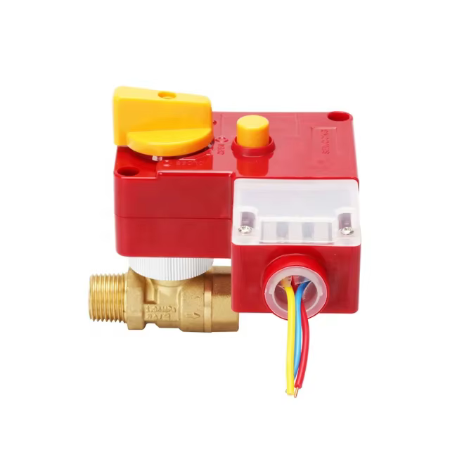 dc24v brass electric actuated ce ball valve for fire protection service bj51004-1