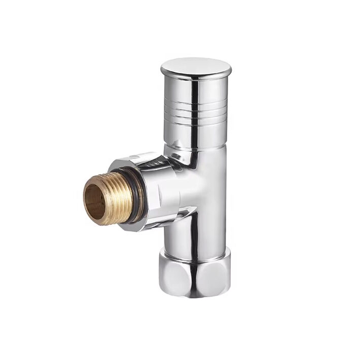 Brass Chrome Manual Towel Radiator Valve  Corner Heating Radiator Valves BJ22001-J