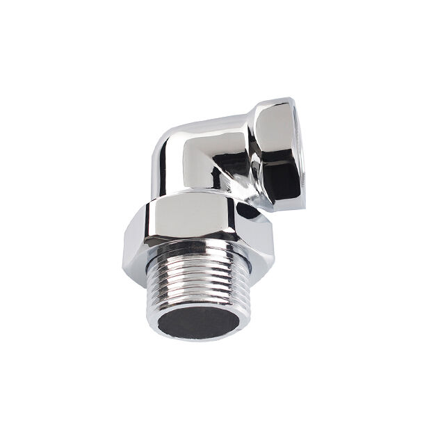 Brass Chrome Elbow Threaded Union for Heated Towel Warmer for Central Heating System BJ61005