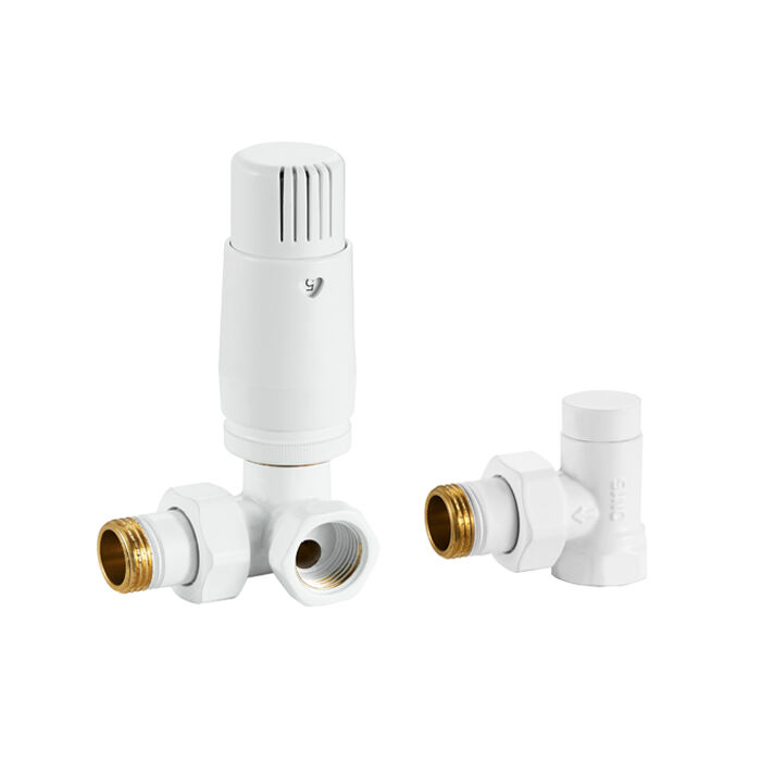 New Design of Black/Chrome/White  Corner Thermostatic Radiator Valve TRV  BJ12010-J