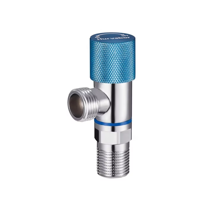 high quality bathroom toilet 2 ways brass angle stop valve bj34004-1