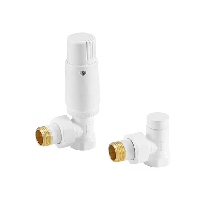 Heated Towel Rack  TRV Angled Thermostatic Radiator Valve 1/2