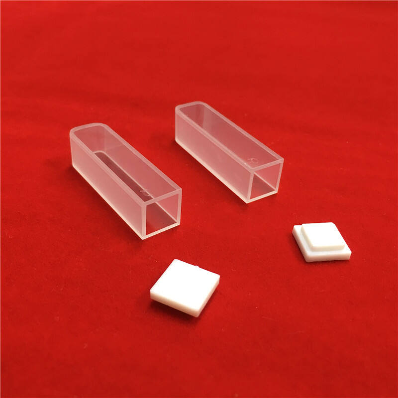 Two Sides Clear 10mm Light Path Quartz Glass Cuvette