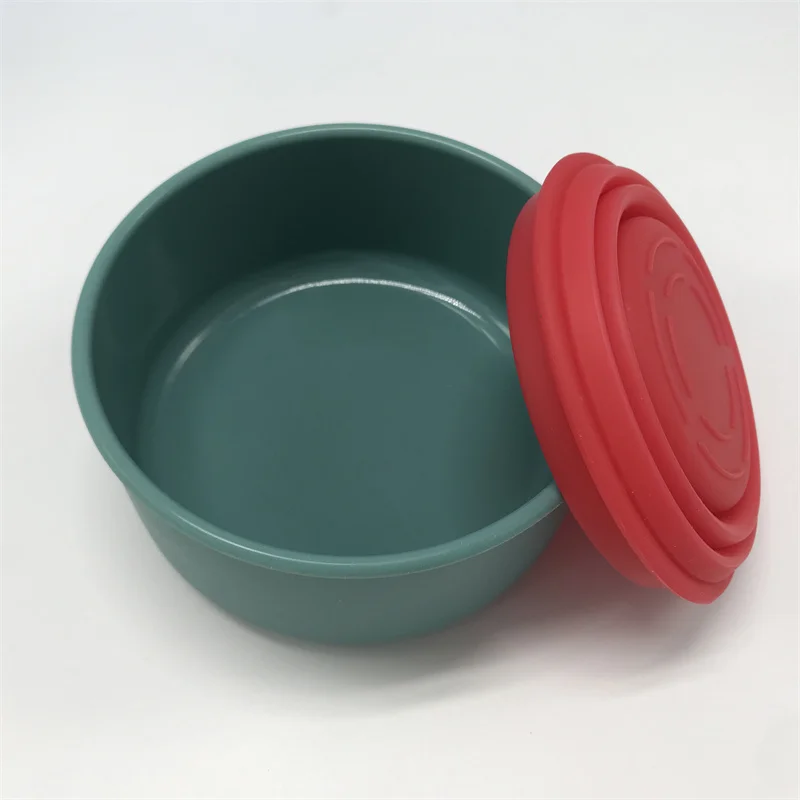customize food grade Portable Folding Outdoor Collapsible silicone rubber pet bowl 