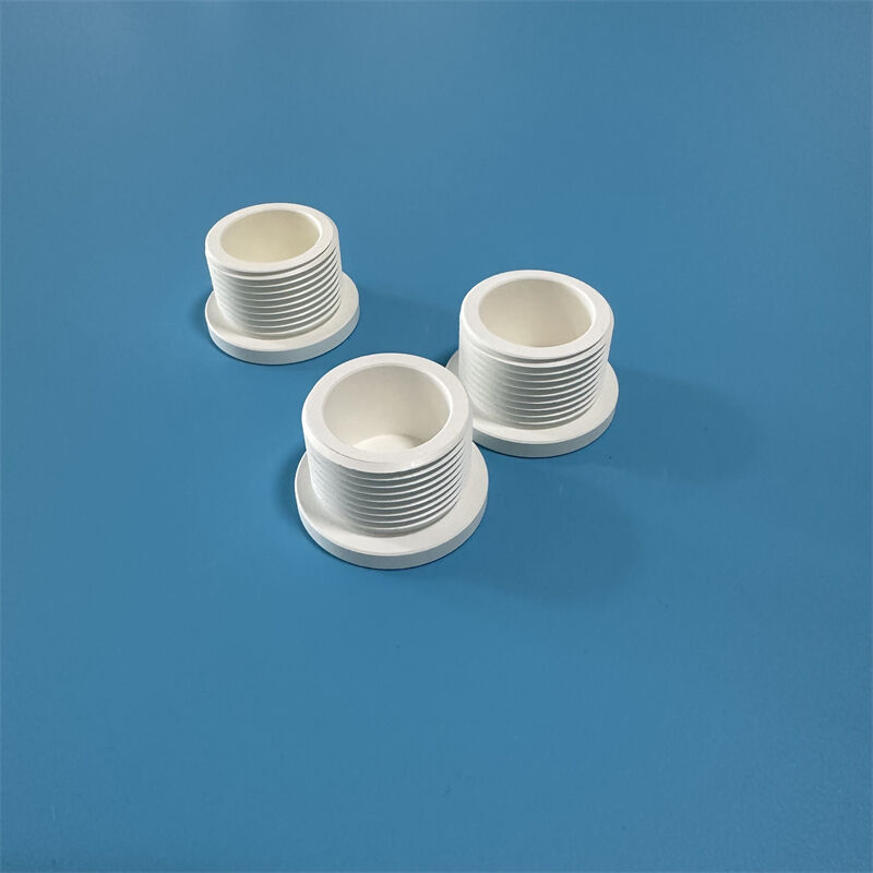 BN Ceramic Threaded Bushing: 99.5% Purity, 1800°C Vacuum Rating