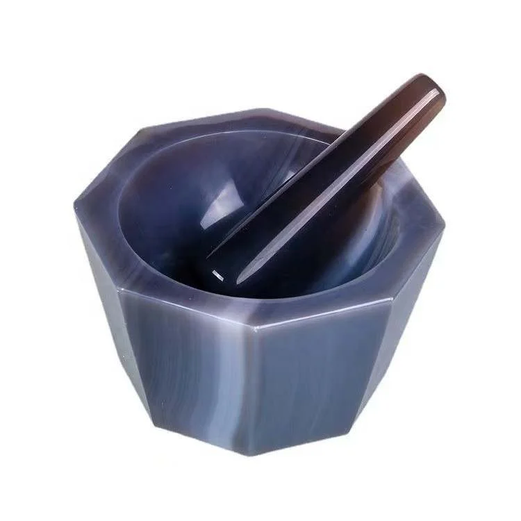  Premium Quality Agate Mortar and Pestle
