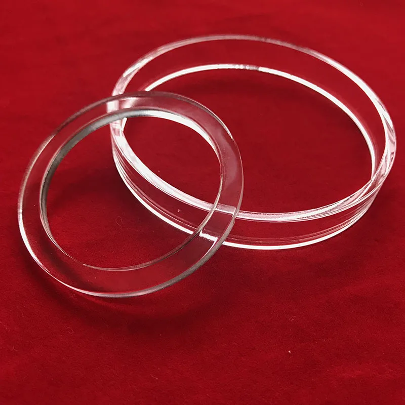 Customized high temperature resistance clear quartz glass flange for Semiconductor 