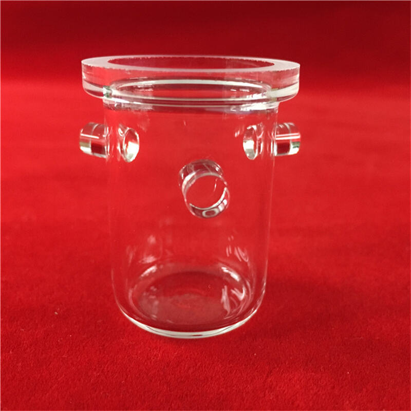 Customized Transparent Heat Resistance Fused Silica Quartz Glass Crucible