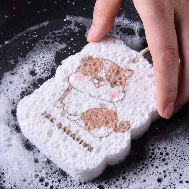 Natural Cartoon Cellulose Sponges for Kitchen supplier