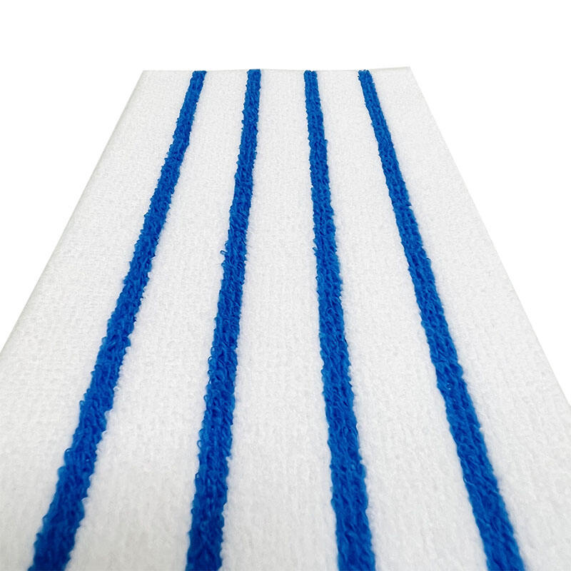 Esun Disposable Microfiber Mop Pads with Scrubbing Stripes manufacture