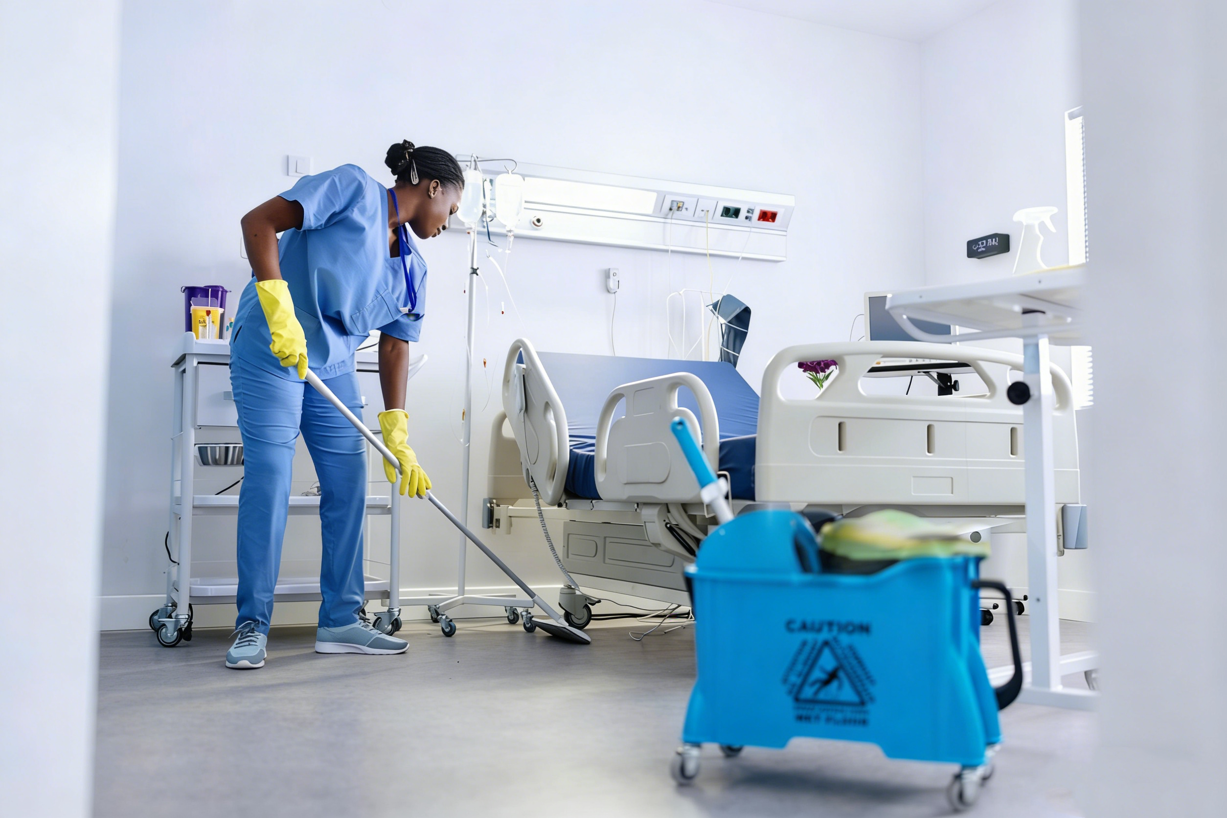 When should hospitals switch to a disposable mop system?