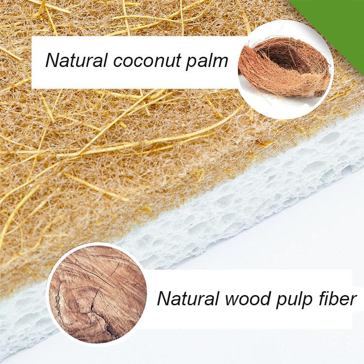 Biodegradable Compostable Cellulose and Coconut Scrubber Sponge details