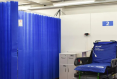 What makes hospital curtains resistant to bacteria?

