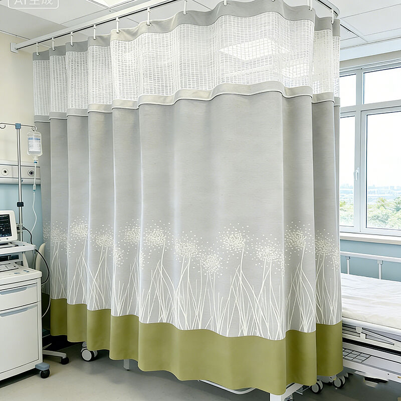 Esun Premium Jacquard Privacy Divider Curtains with Integrated Mesh Top 