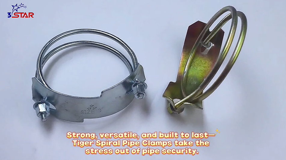 Left Hand Tiger Spiral Pipe Clamp