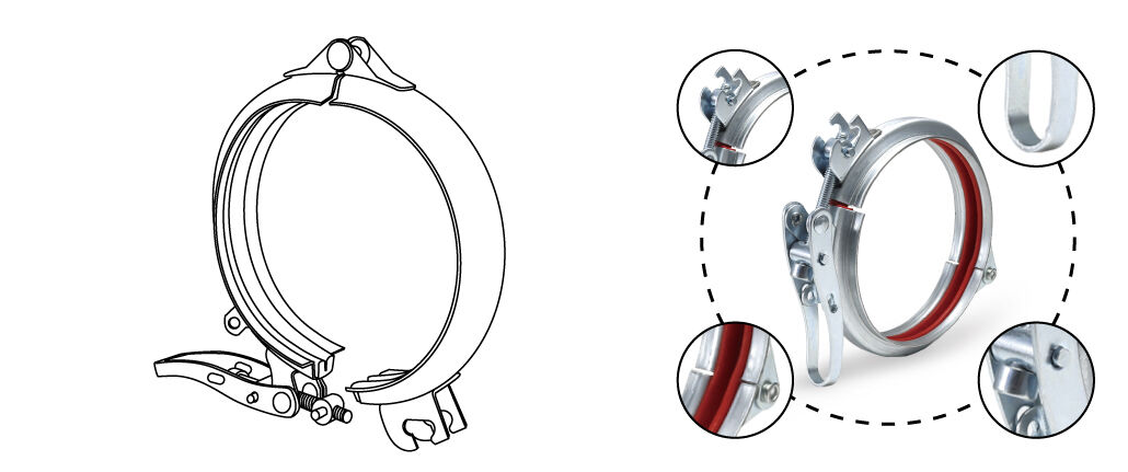 Zinc Plating Quick Release Air Duct Clamp.jpg